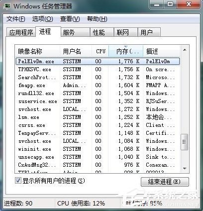 任务管理器中哪些进程可以关闭?